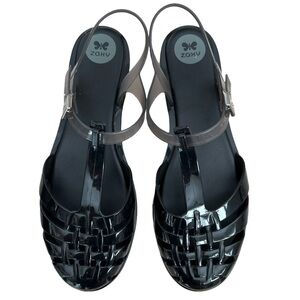 Zaxy Women’s Black Jelly Sandals Size 9